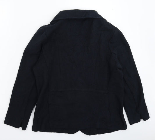 monari Womens Black Jacket Blazer Size 10