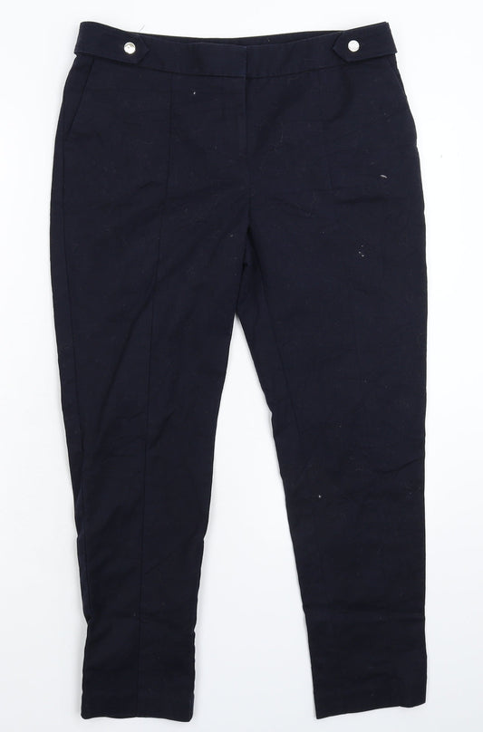 Womens UK Size 12 Oasis Extra-Slim Fit Blue Trousers