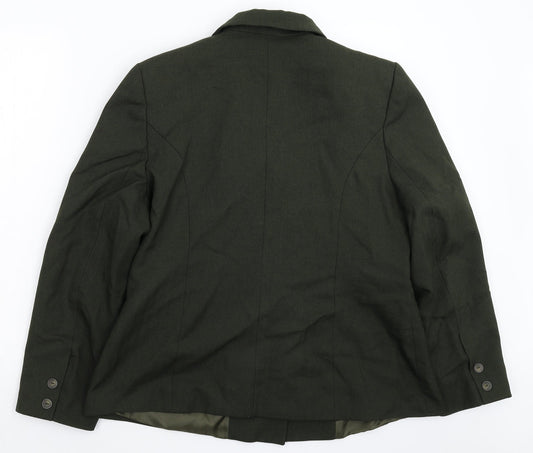 La Divine Womens Green Jacket Blazer Size 16