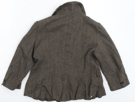 IKKS Womens Grey Jacket Blazer Size 14