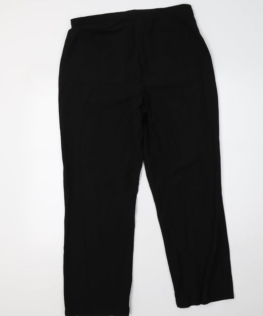 Womens UK Size 32 River Island Regular Fit Sweatpants Black Trousers