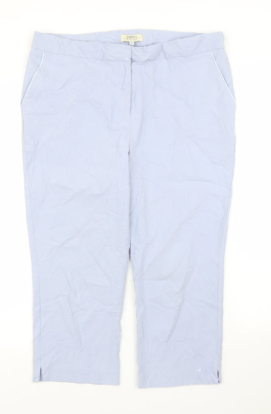 Papaya Womens Blue Capri Trousers Size 16 L20 in