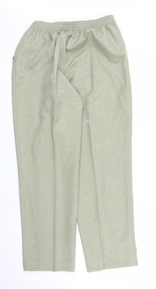 M&S Womens Green Trousers Size 14 L24 in