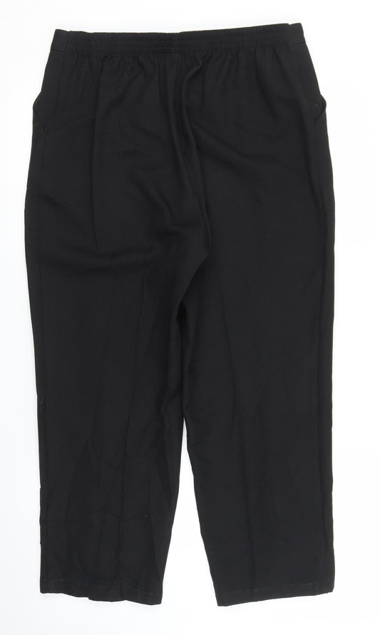 Womens UK Size 14 M&S Regular Fit Black Trousers