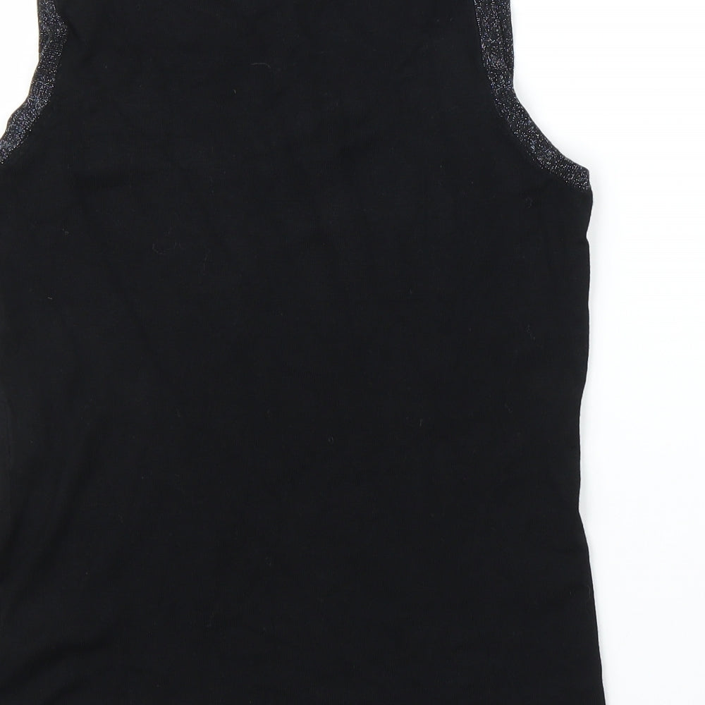 Womens UK Size 10 TCM Black Basic Blouse