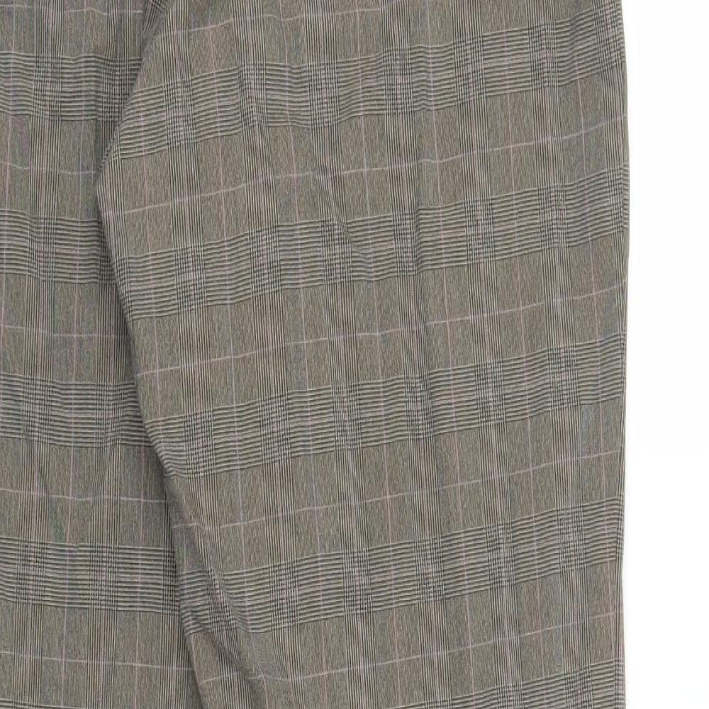 AMARANTO Womens Grey Plaid Trousers Size 12 L27 in
