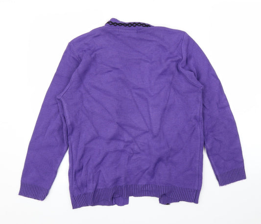 Womens UK Size S Pure and Natural Purple Pullover Jumper
