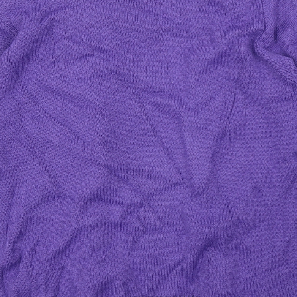 Womens UK Size S Pure and Natural Purple Pullover Jumper