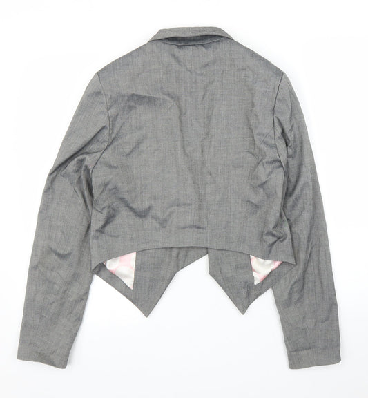 New Look Womens Grey Jacket Blazer Size 14