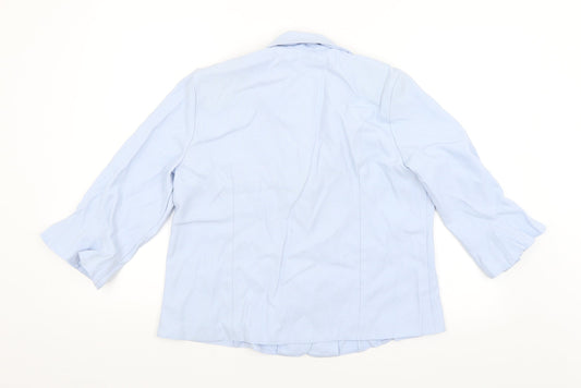 Preworn Womens Blue Jacket Blazer Size 14