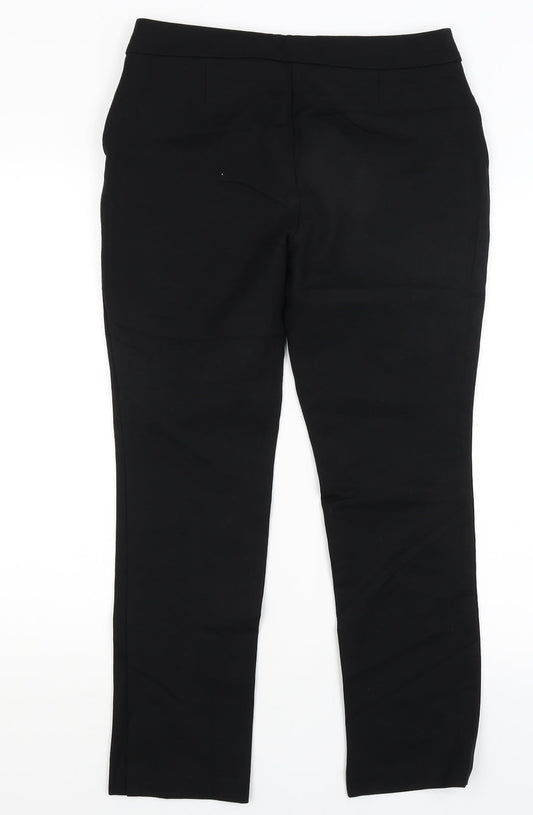 Womens UK Size 12 M&S Regular Fit Dress Pants Black Trousers