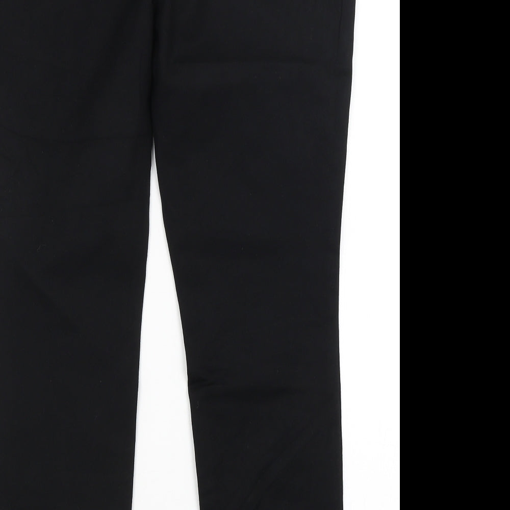 Womens UK Size 12 M&S Regular Fit Dress Pants Black Trousers