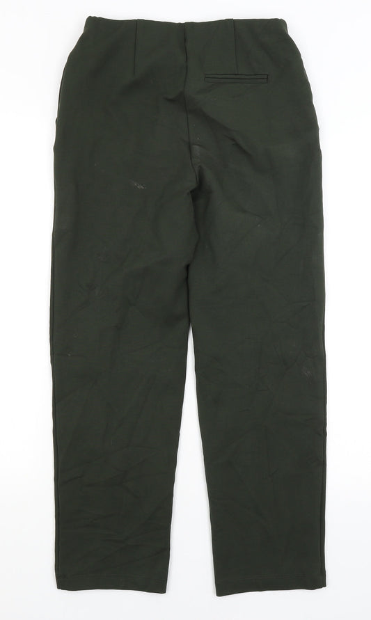 Womens UK Size 8 M&S Regular Fit Green Trousers