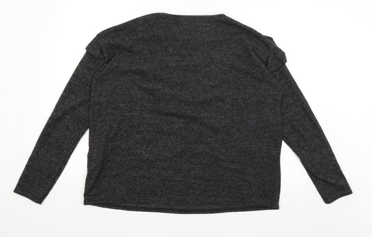 Womens UK Size L New Look Black Pullover Jumper
