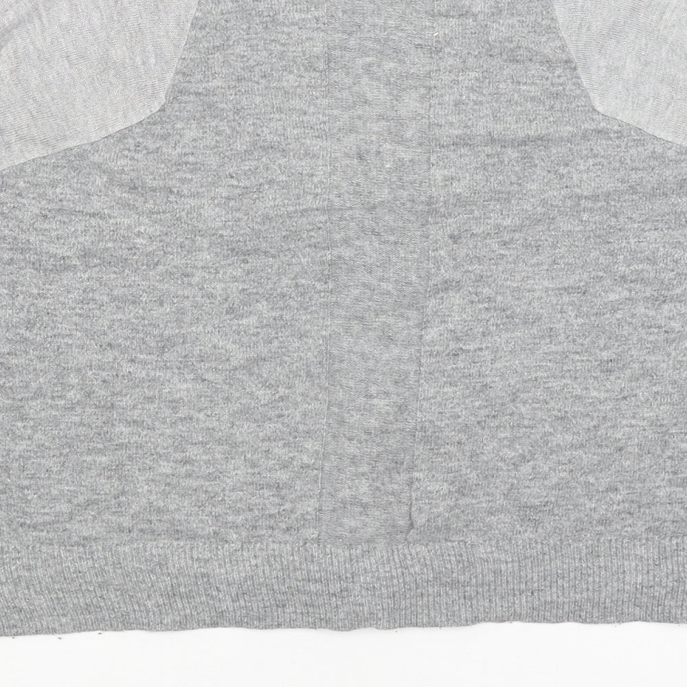 Womens UK Size 8 Topshop Grey Cardigan Jumper