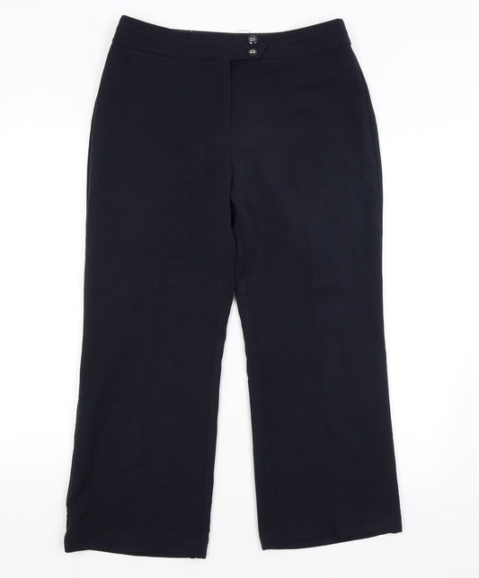 Bonmarché Womens Blue Trousers Size 12 L24 in