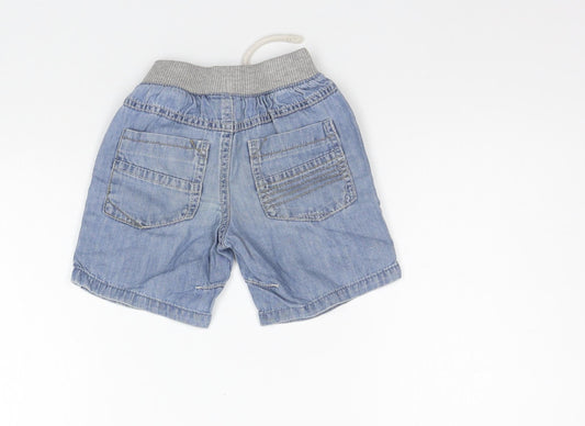 NEXT Girls Blue Ikat Cropped Jeans Size 9-12 Months