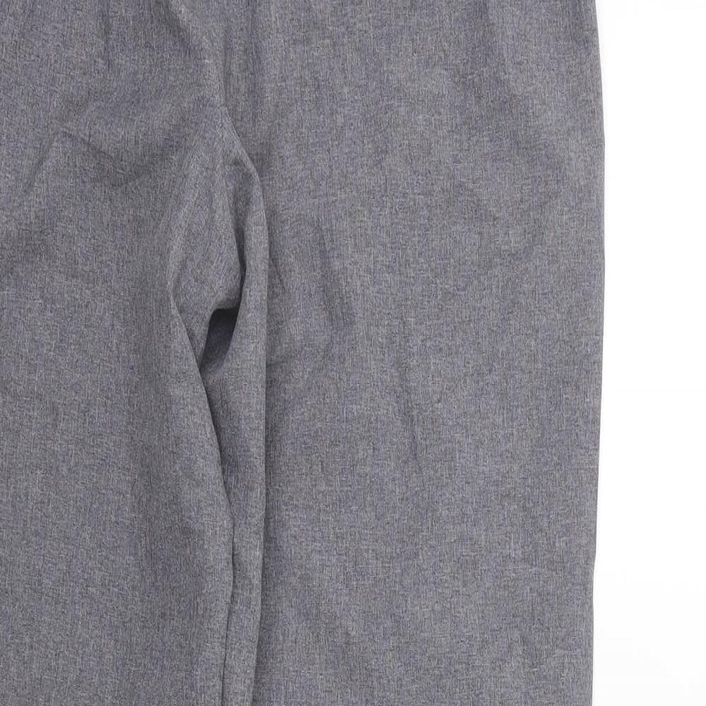 BM Womens Grey Trousers Size 14 L24 in - Elastic Waist Band