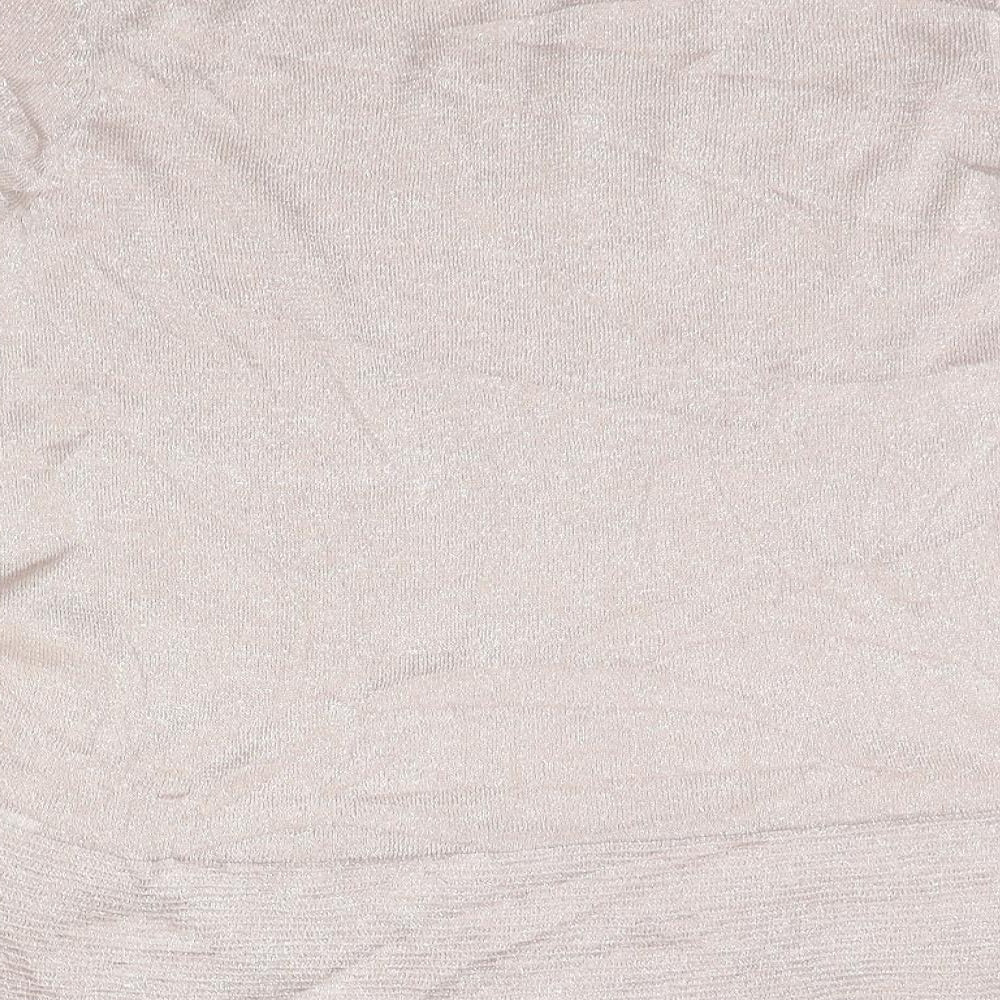 Womens UK Size M Pebble Bay Beige Basic T-Shirt