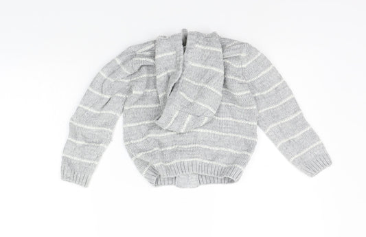 Nutmeg Boys Grey Striped Jacket Coat Size 2-3 Years