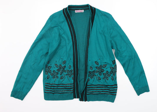 Glimpse Womens Gold Cardigan Jumper Size M