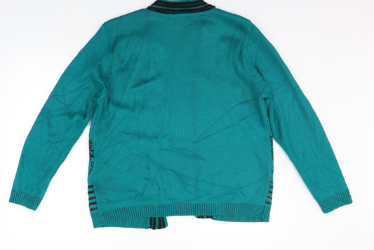 Glimpse Womens Gold Cardigan Jumper Size M