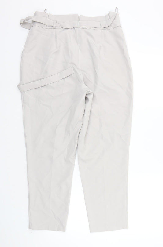 New Look Womens Grey Trousers Size 12 L24 in