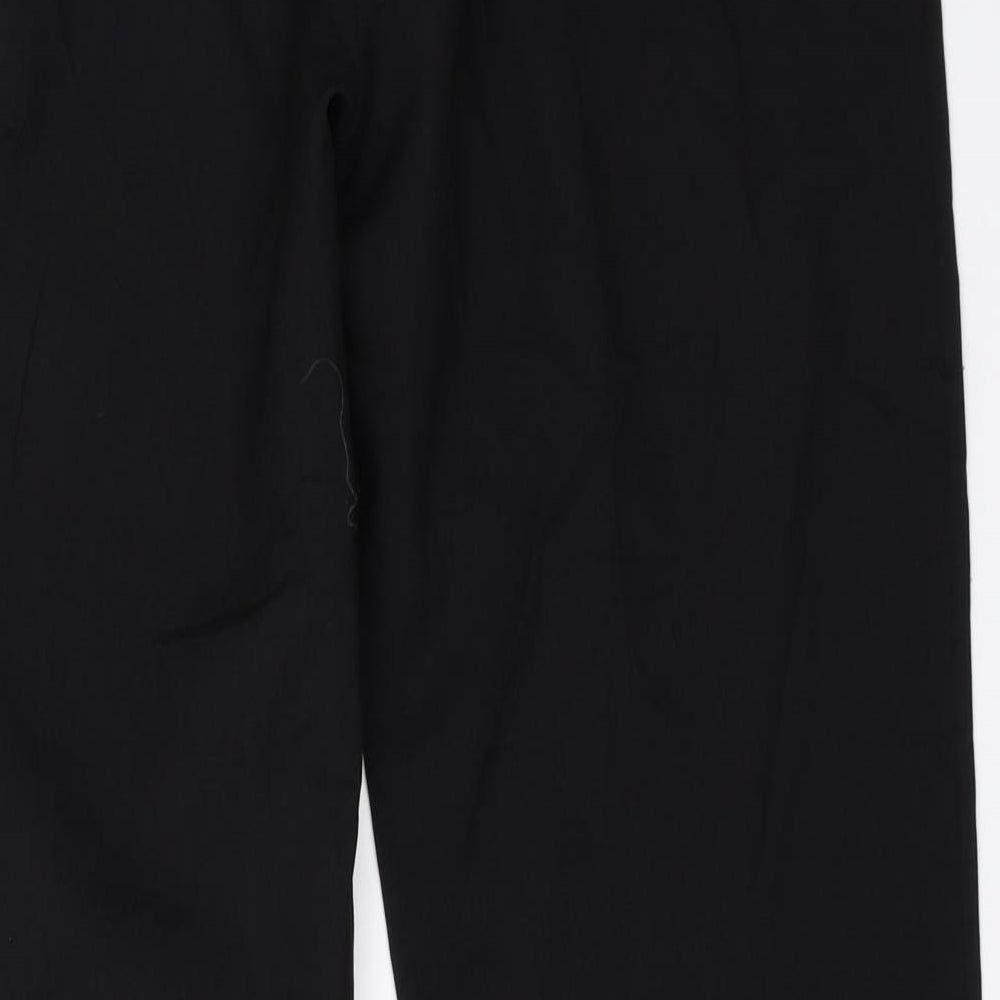 AMARANTO Womens Black Trousers Size 14 L28 in