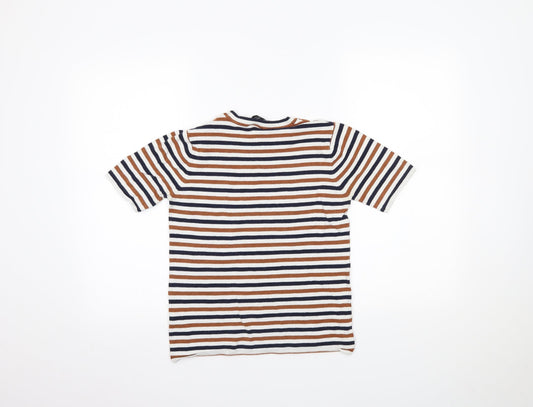 Dorothy Perkins Womens Multicoloured Striped Basic T-Shirt Size 8