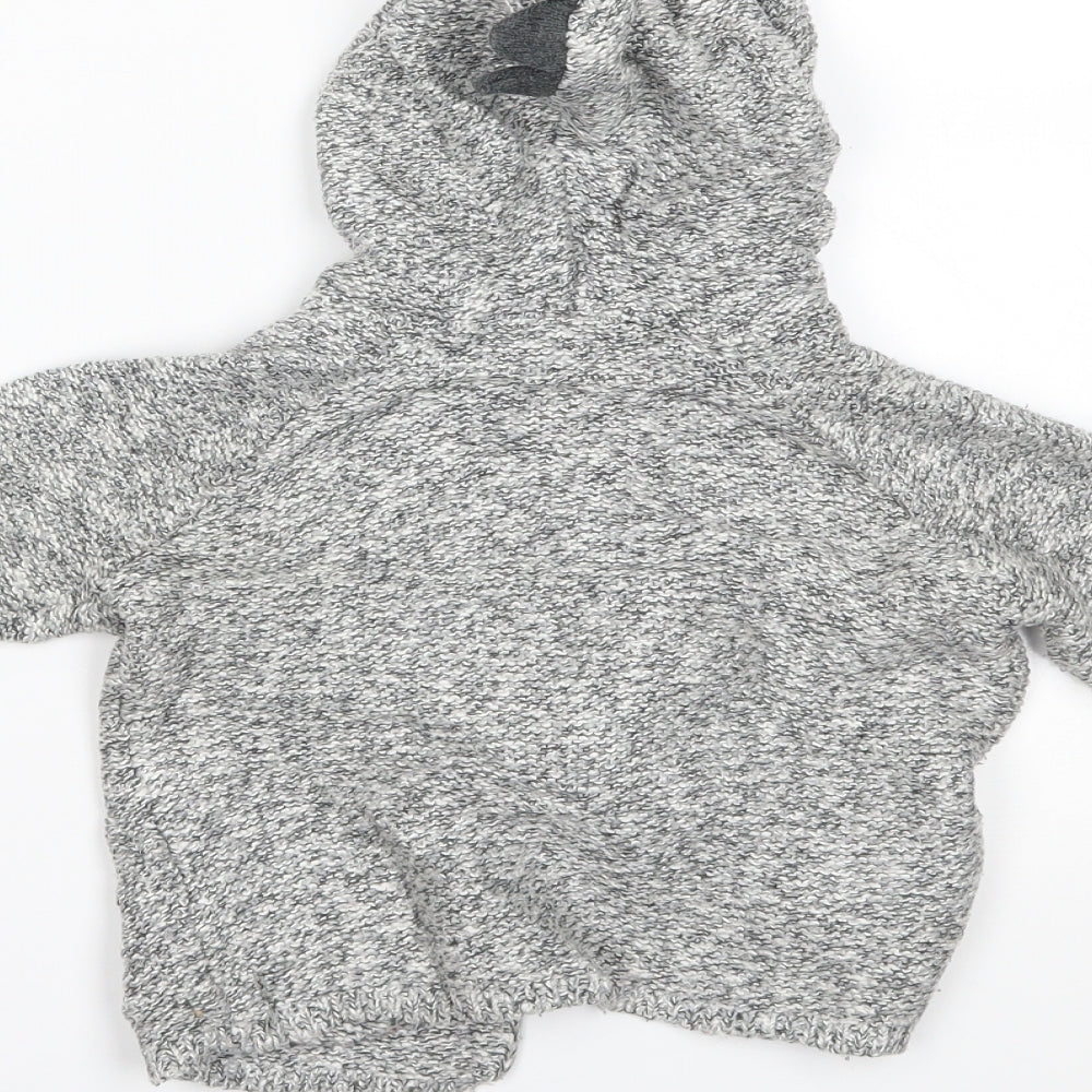 Brand and care label for George Baby Grey Cardigan Jumper, size 12-18, Months