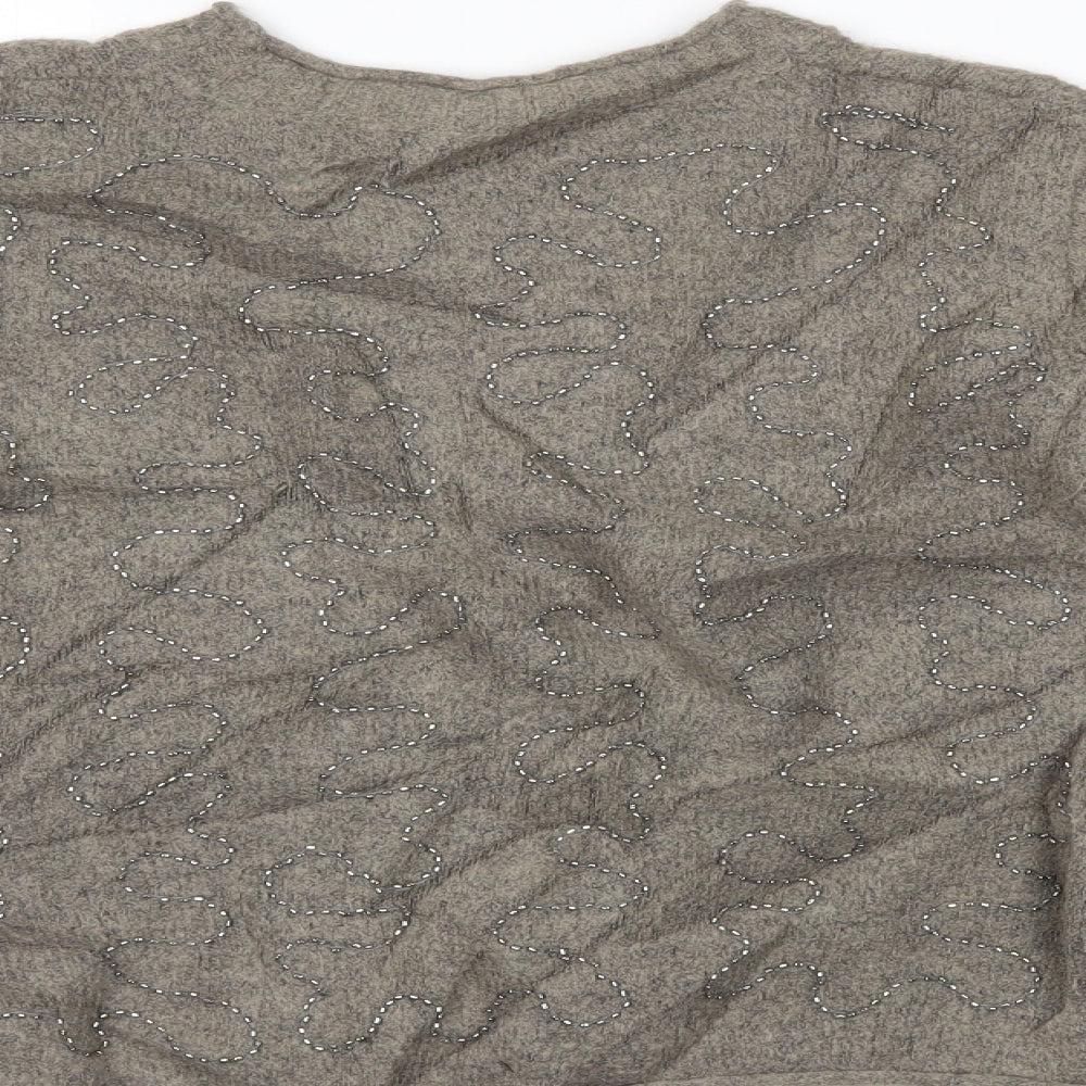 Womens UK Size S Zara Brown Pullover Jumper