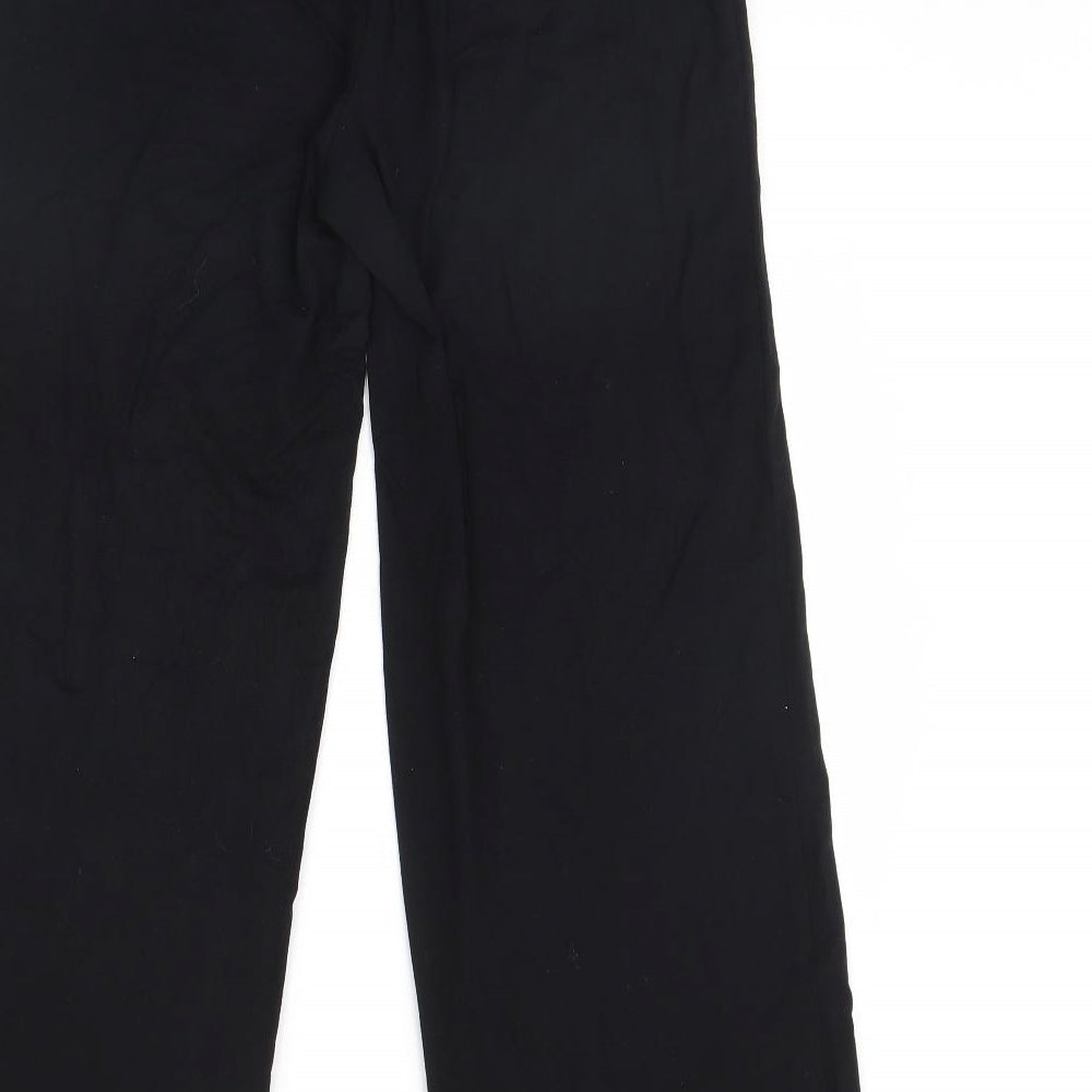 Womens UK Size 10 m&s Regular Fit Black Trousers