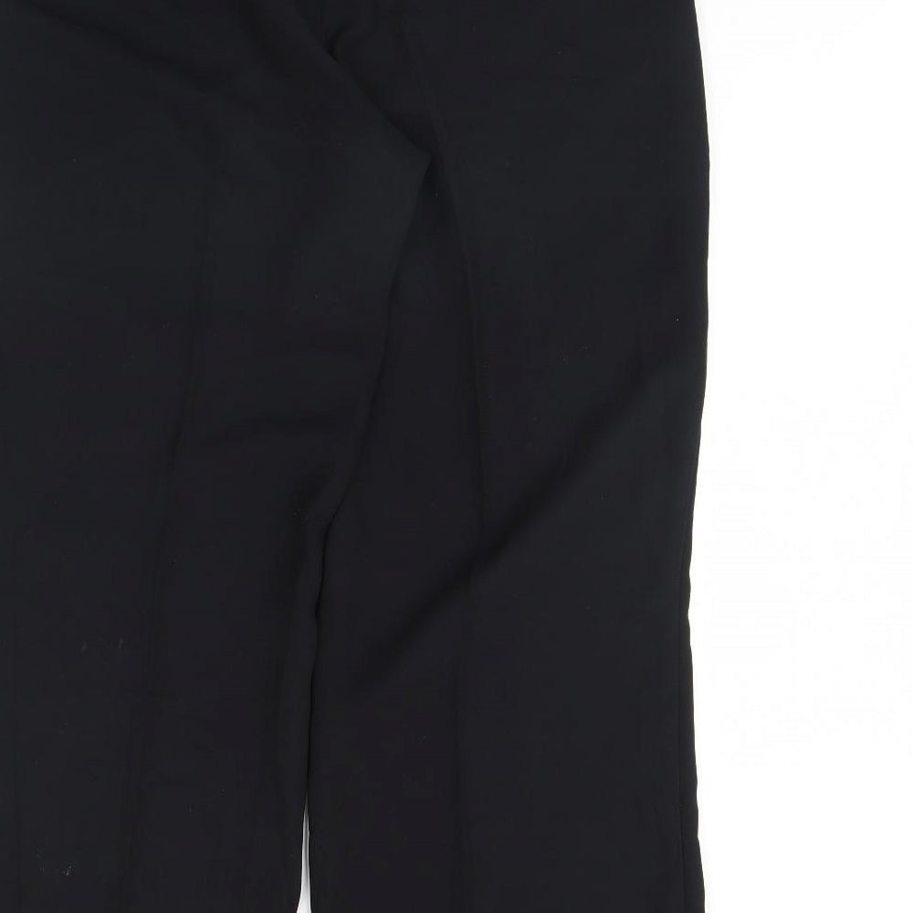 Womens UK Size 40 in M&S Regular Fit Dress Pants Black Trousers