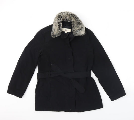 Womens UK Size 8 NEXT Black Rain Coat