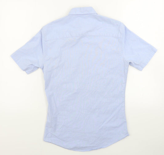 Topman Mens Blue Button-Up Size S