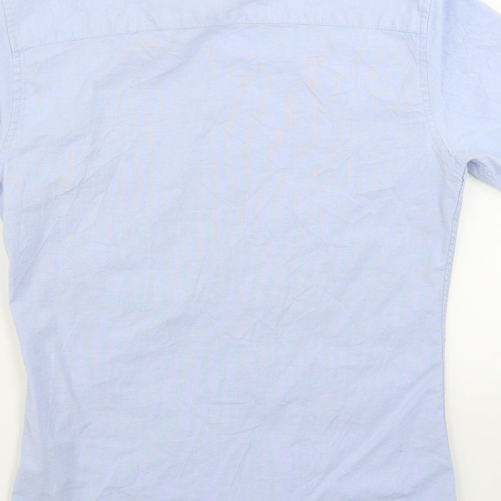 Topman Mens Blue Button-Up Size S