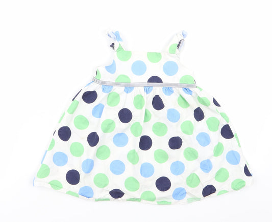 Cherokee Girls Multicoloured Polka Dot Pinafore/Dungaree Dress Size 18 Months - Cherokee Pinafore Dress Toddler
