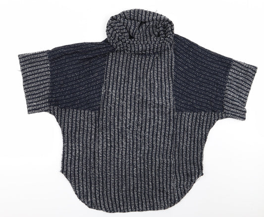 Stock Shop Womens Blue Striped Pullover Jumper Size S - Stock Shop Cowl Sweater