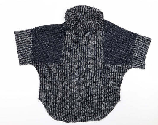 Stock Shop Womens Blue Striped Pullover Jumper Size S - Stock Shop Cowl Sweater