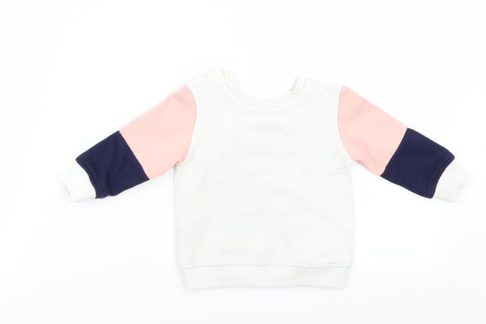 Primark Girls Multicoloured Pullover Casual Size 6-9 Months - Cute Logo