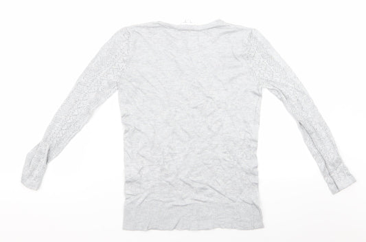 Womens UK Size 6 Warehouse Grey Pullover Jumper