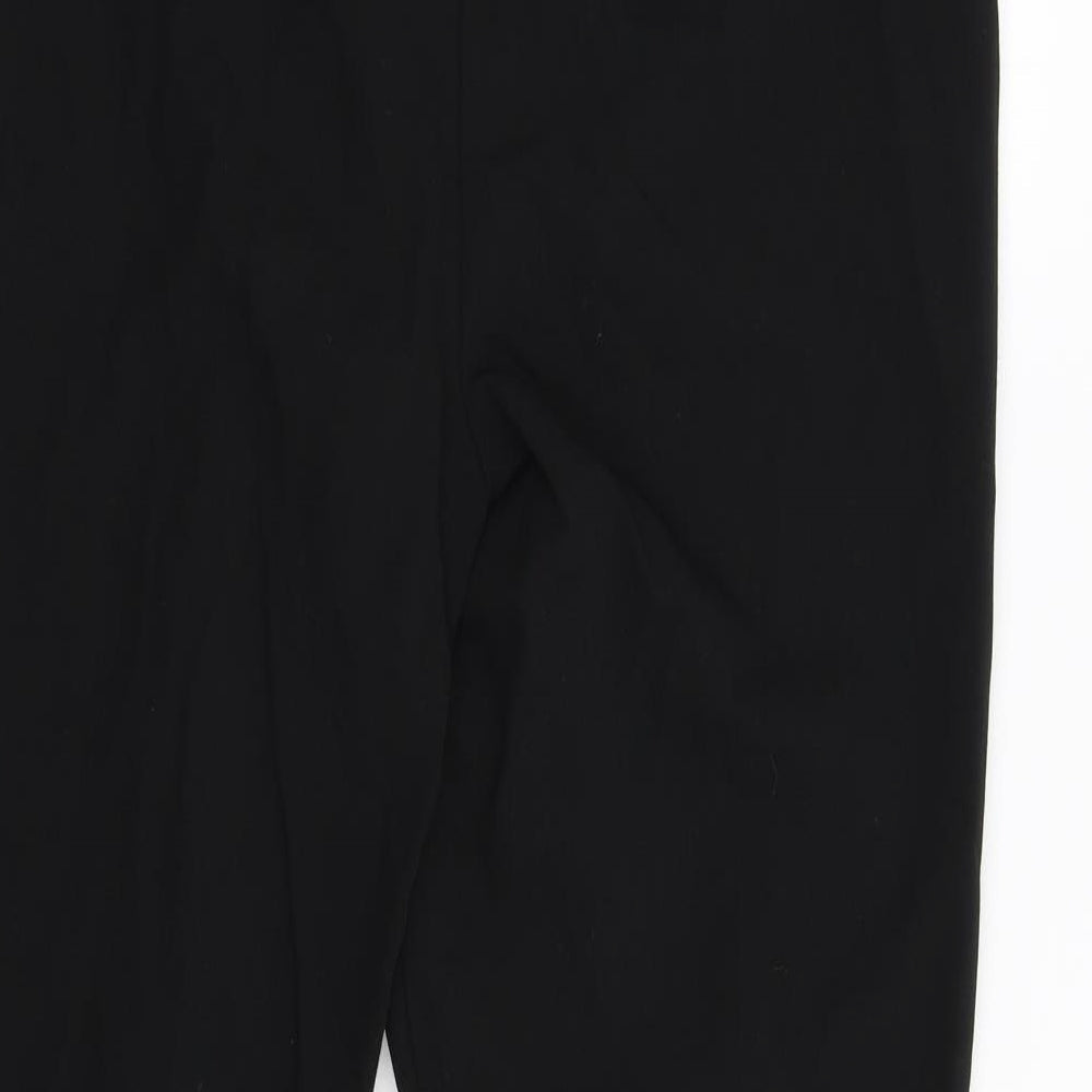 Womens UK Size 10 F&F Regular Fit Black Trousers