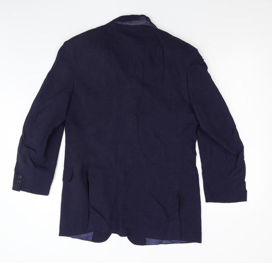 Principe Mens Blue Jacket Suit Jacket Size 40