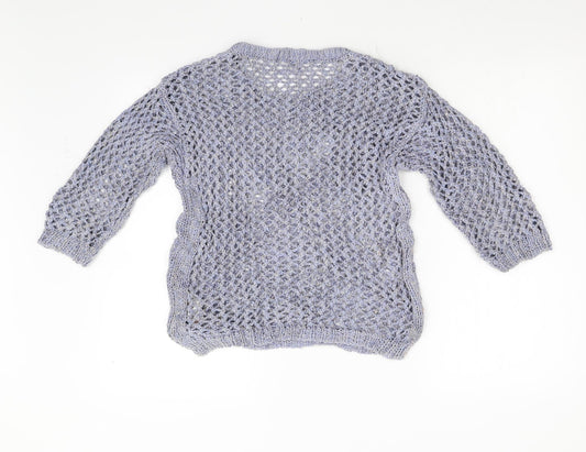 Womens UK Size 10 M&S Blue Pullover Jumper