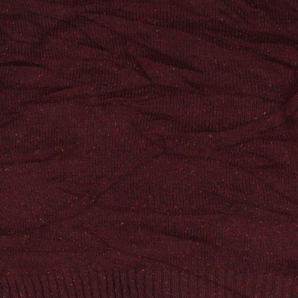 George Mens Red Knit Pullover Jumper Size S