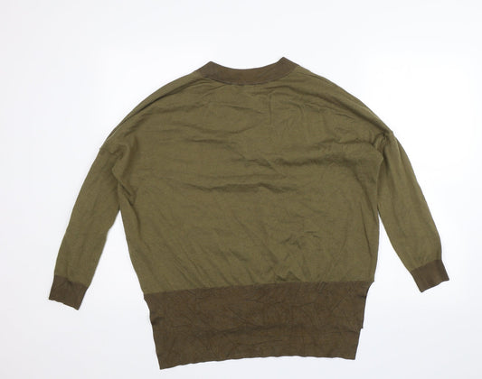 Topshop Womens Green Pullover Jumper Size 10