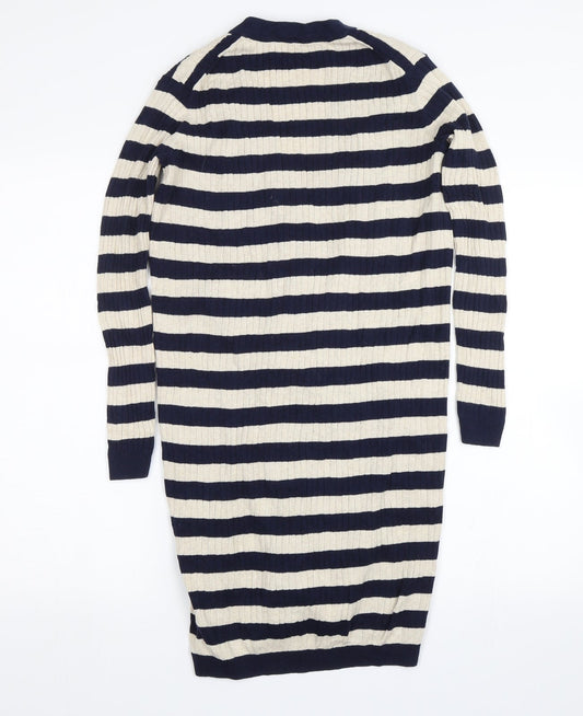 Womens UK Size XS Preworn Blue Cardigan Jumper