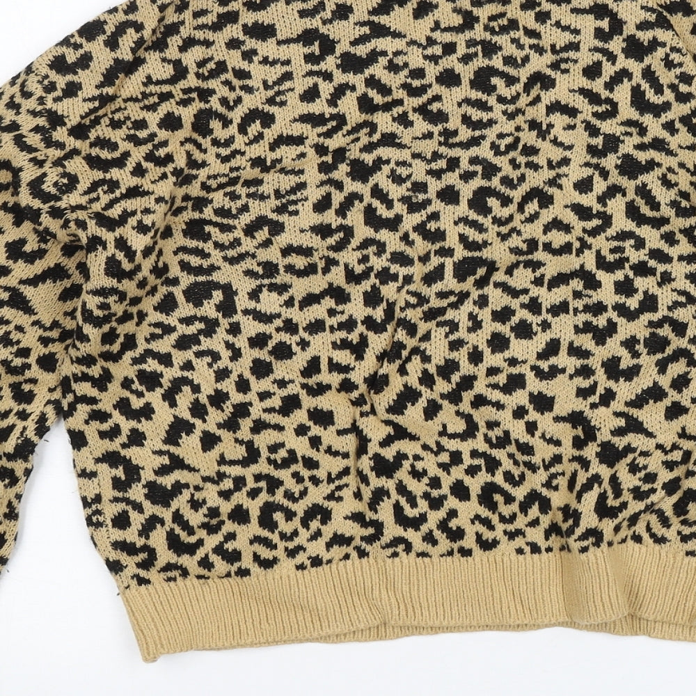 Womens UK Size S Divided Beige Pullover Jumper
