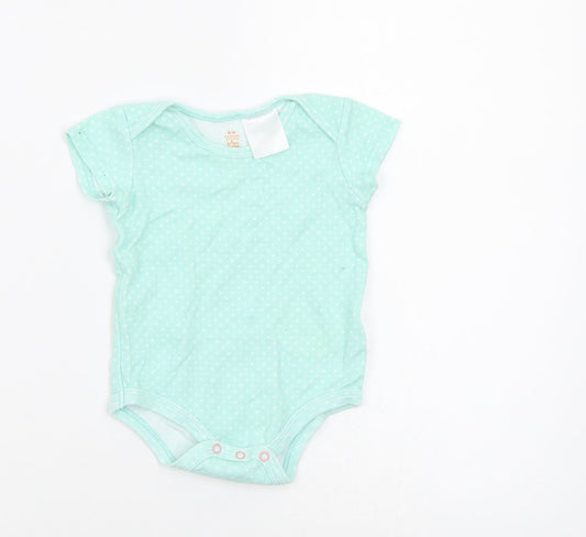 Bright Stars Baby Green Polka Dot Romper One-Piece Size 6-9 Months