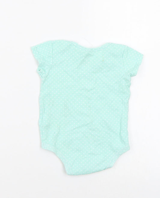 Bright Stars Baby Green Polka Dot Romper One-Piece Size 6-9 Months